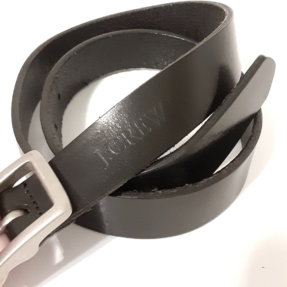 J CREW genuine leather belt sz0/35" Black